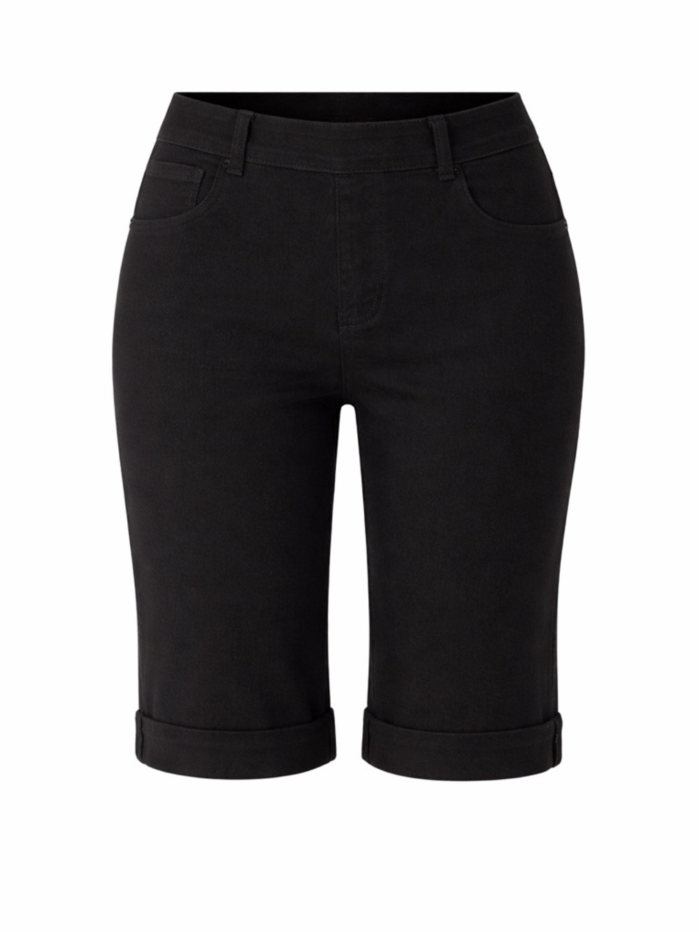 Tribal Jeans Audrey Bermuda Shorts Black Size 6 NWT